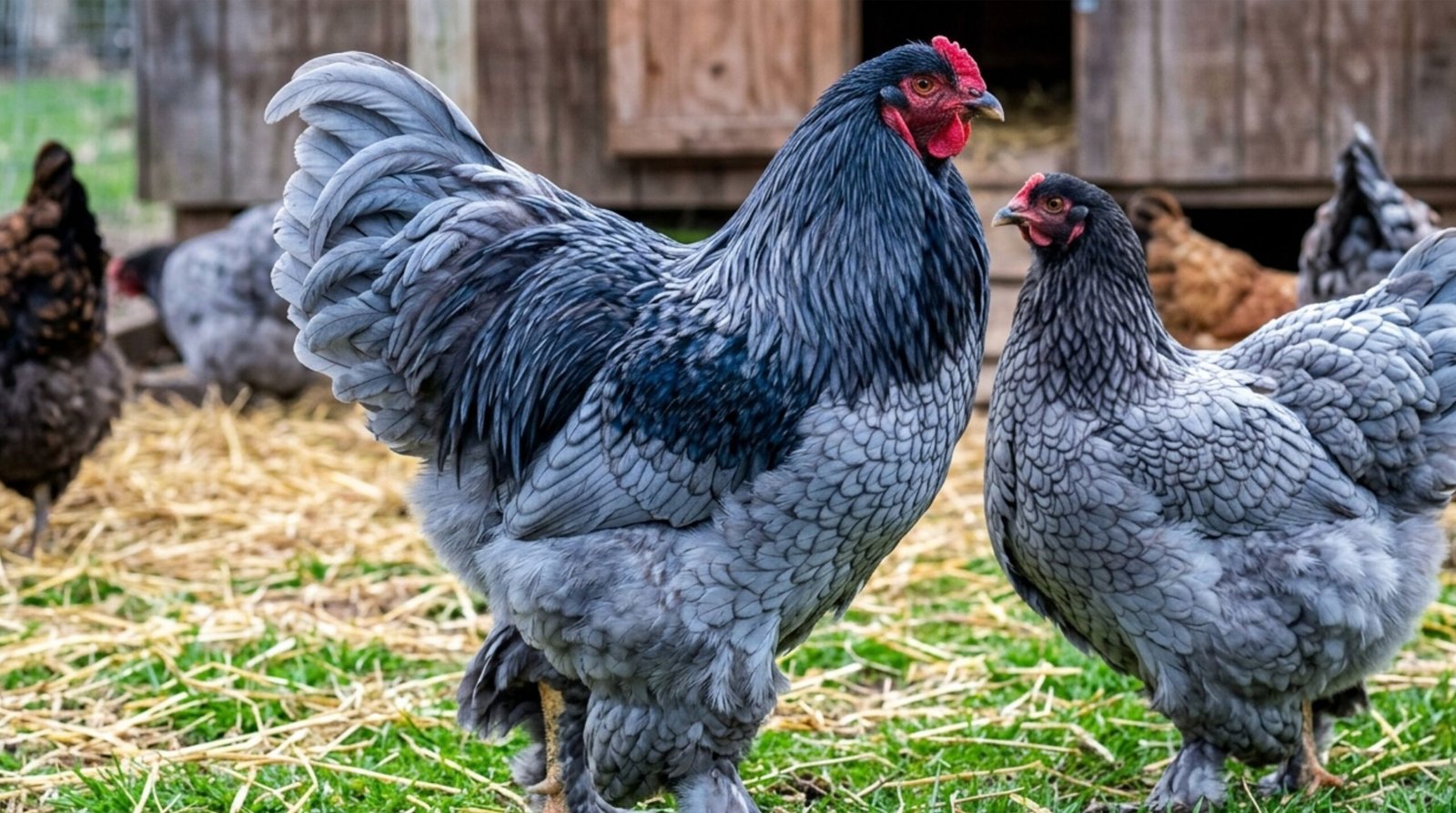 Poule Brahma bleue